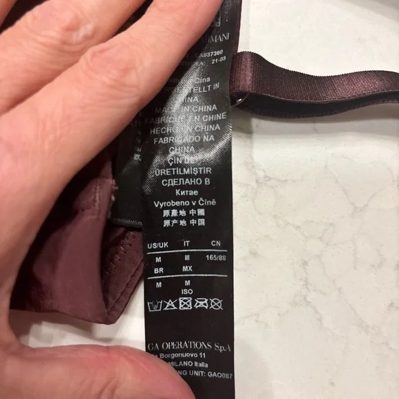 Emporio Armani Women's Chocolate Brown Bra Set - Picture 4 of 4